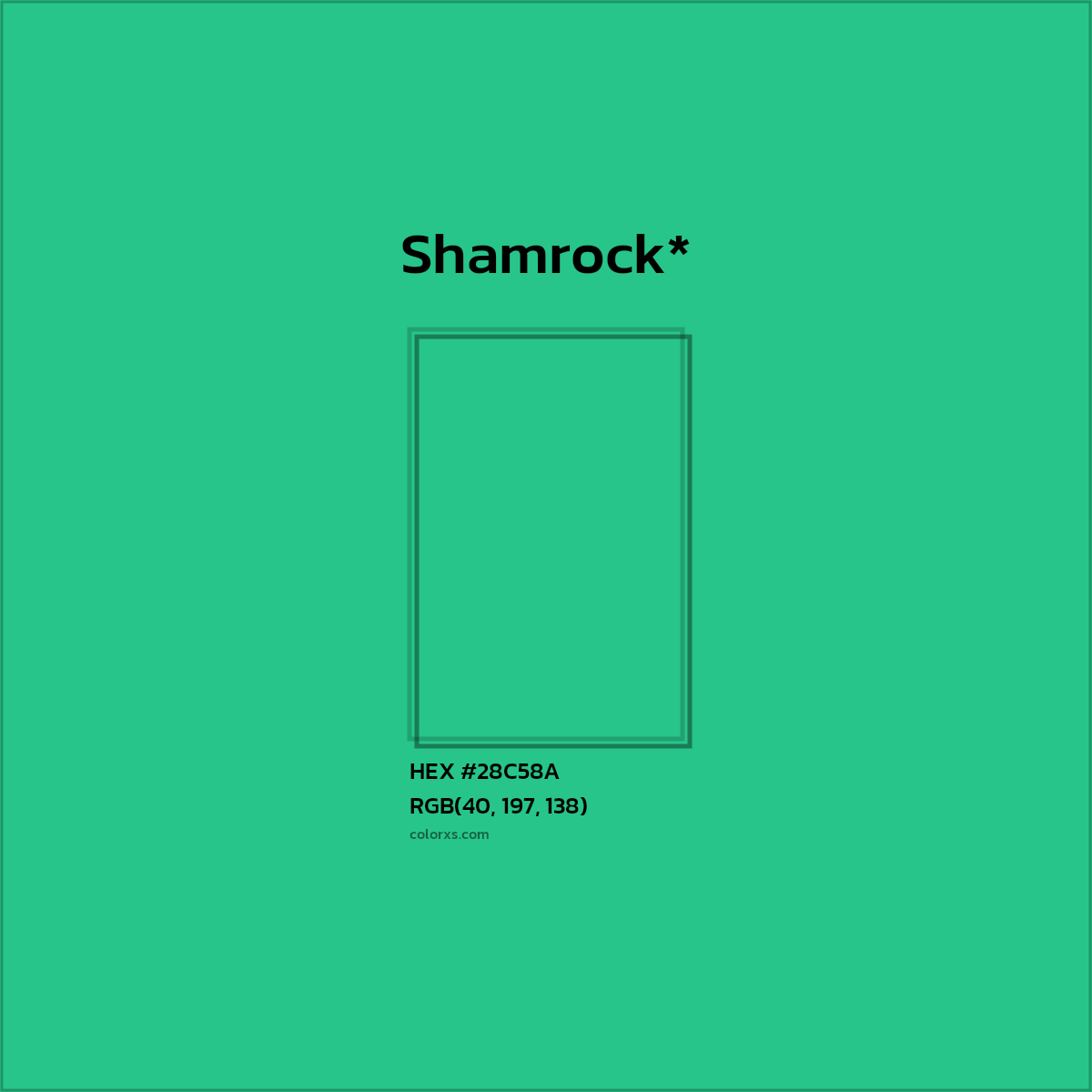 HEX #28C58A Color Name, Color Code, Palettes, Similar Paints, Images