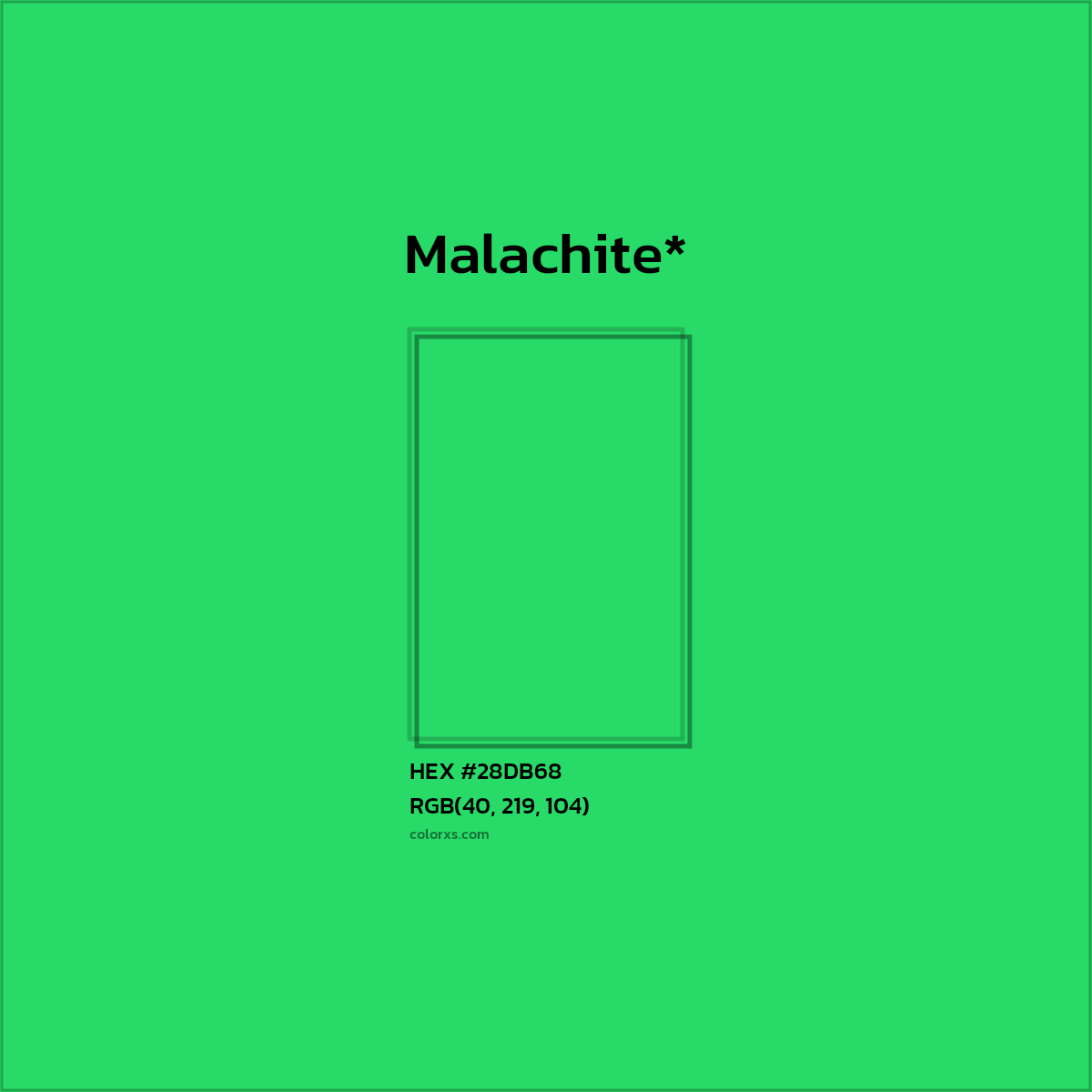 HEX #28DB68 Color Name, Color Code, Palettes, Similar Paints, Images