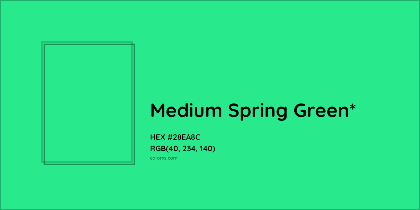HEX #28EA8C Color Name, Color Code, Palettes, Similar Paints, Images