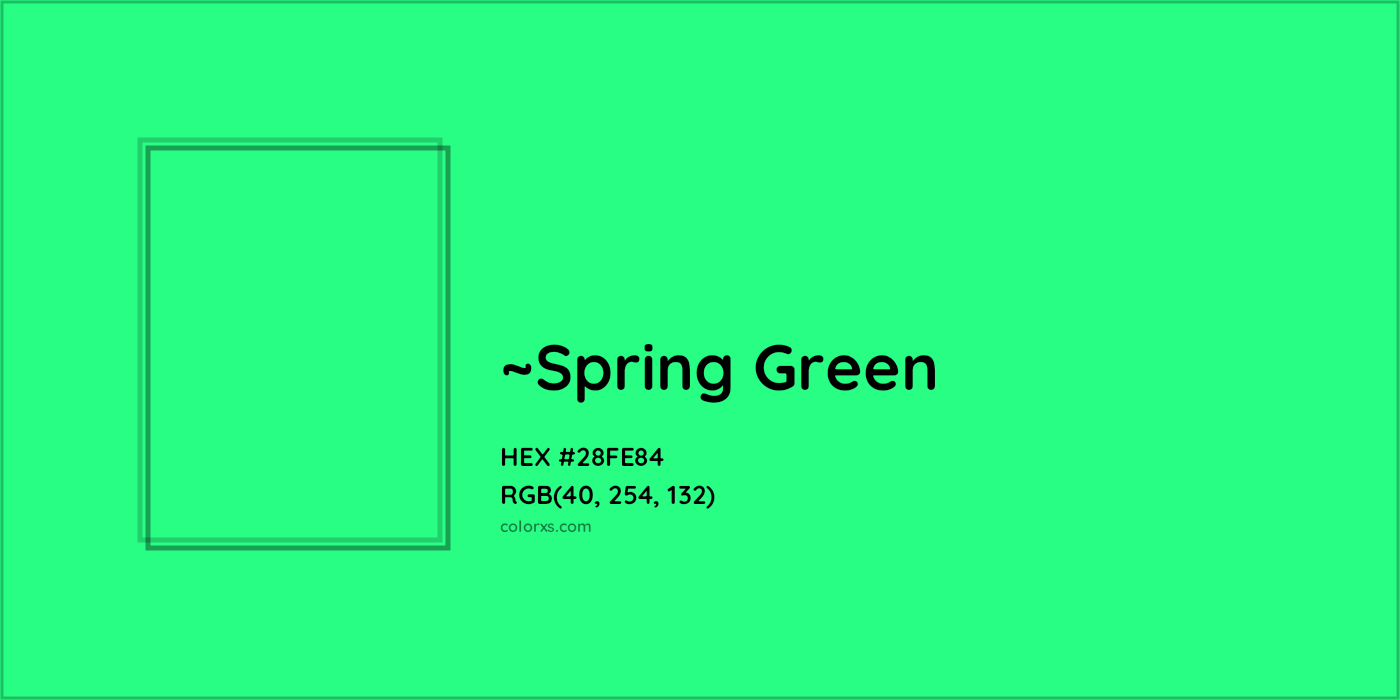 HEX #28FE84 Color Name, Color Code, Palettes, Similar Paints, Images