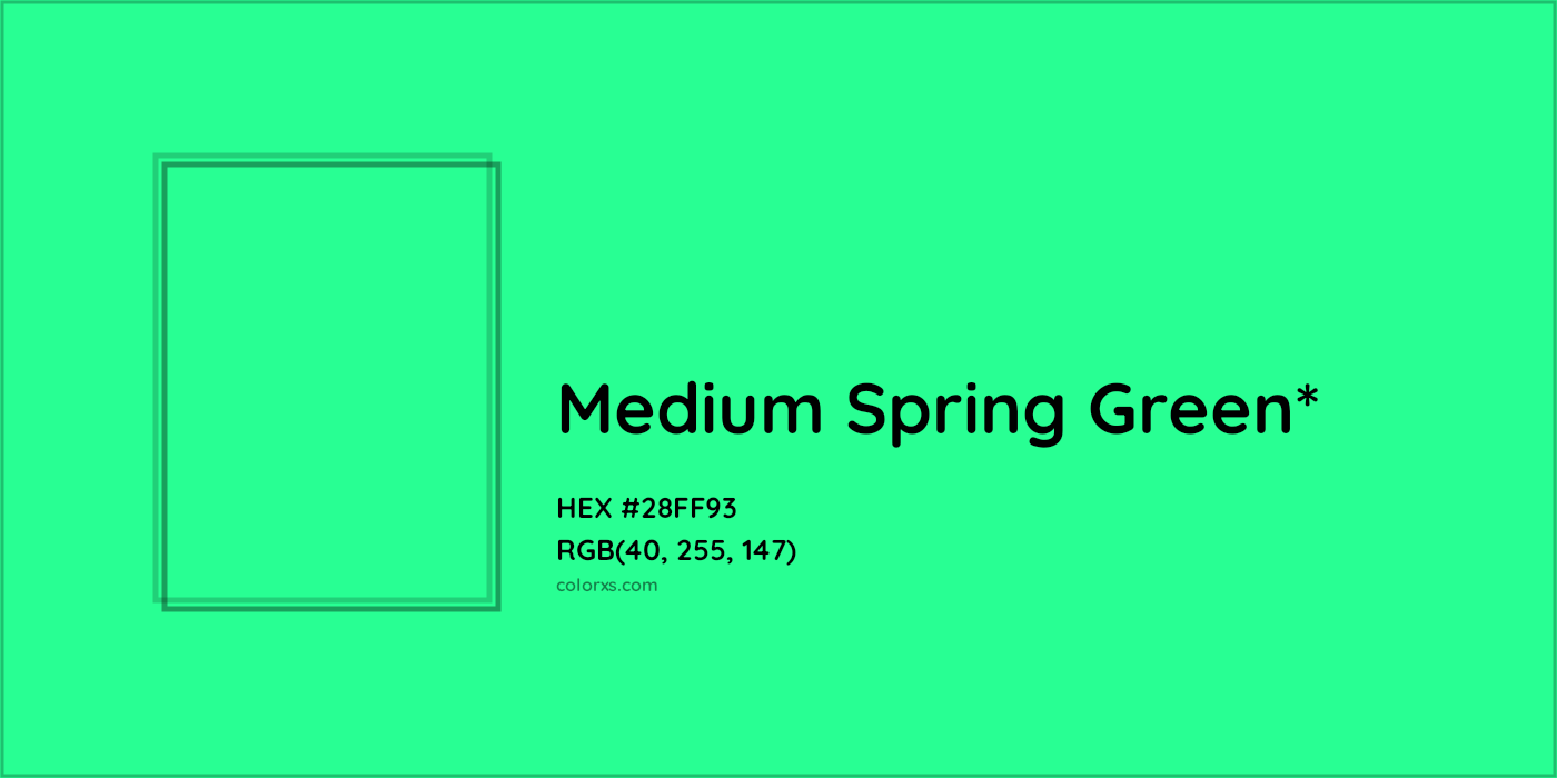 HEX #28FF93 Color Name, Color Code, Palettes, Similar Paints, Images