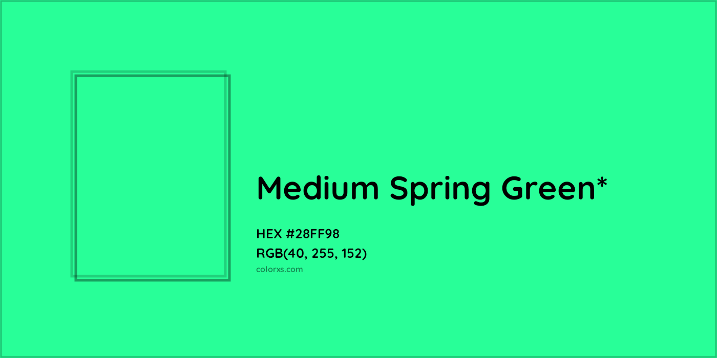 HEX #28FF98 Color Name, Color Code, Palettes, Similar Paints, Images