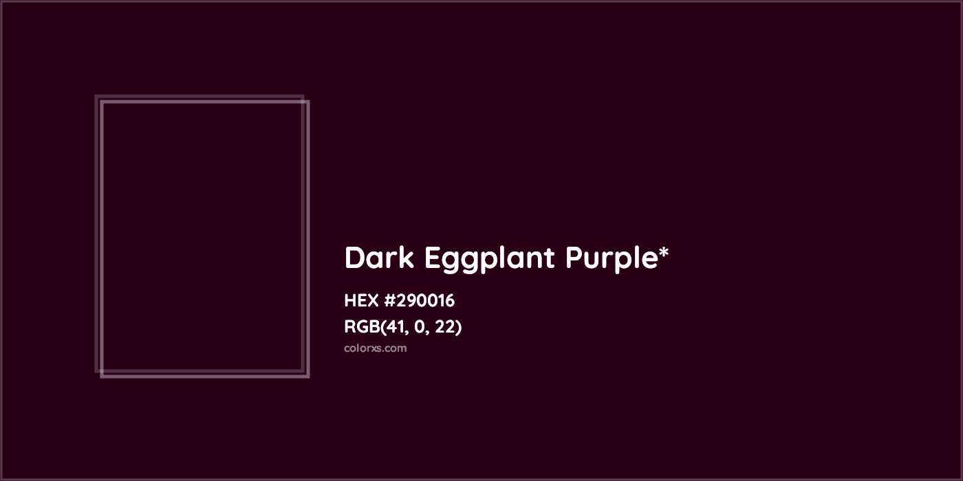 HEX #290016 Color Name, Color Code, Palettes, Similar Paints, Images