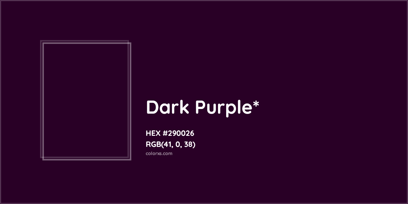 HEX #290026 Color Name, Color Code, Palettes, Similar Paints, Images