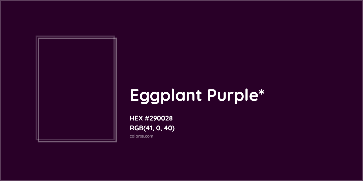 HEX #290028 Color Name, Color Code, Palettes, Similar Paints, Images