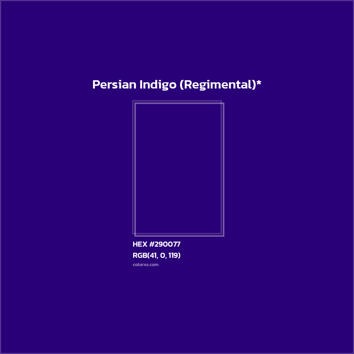 HEX #290077 Color Name, Color Code, Palettes, Similar Paints, Images