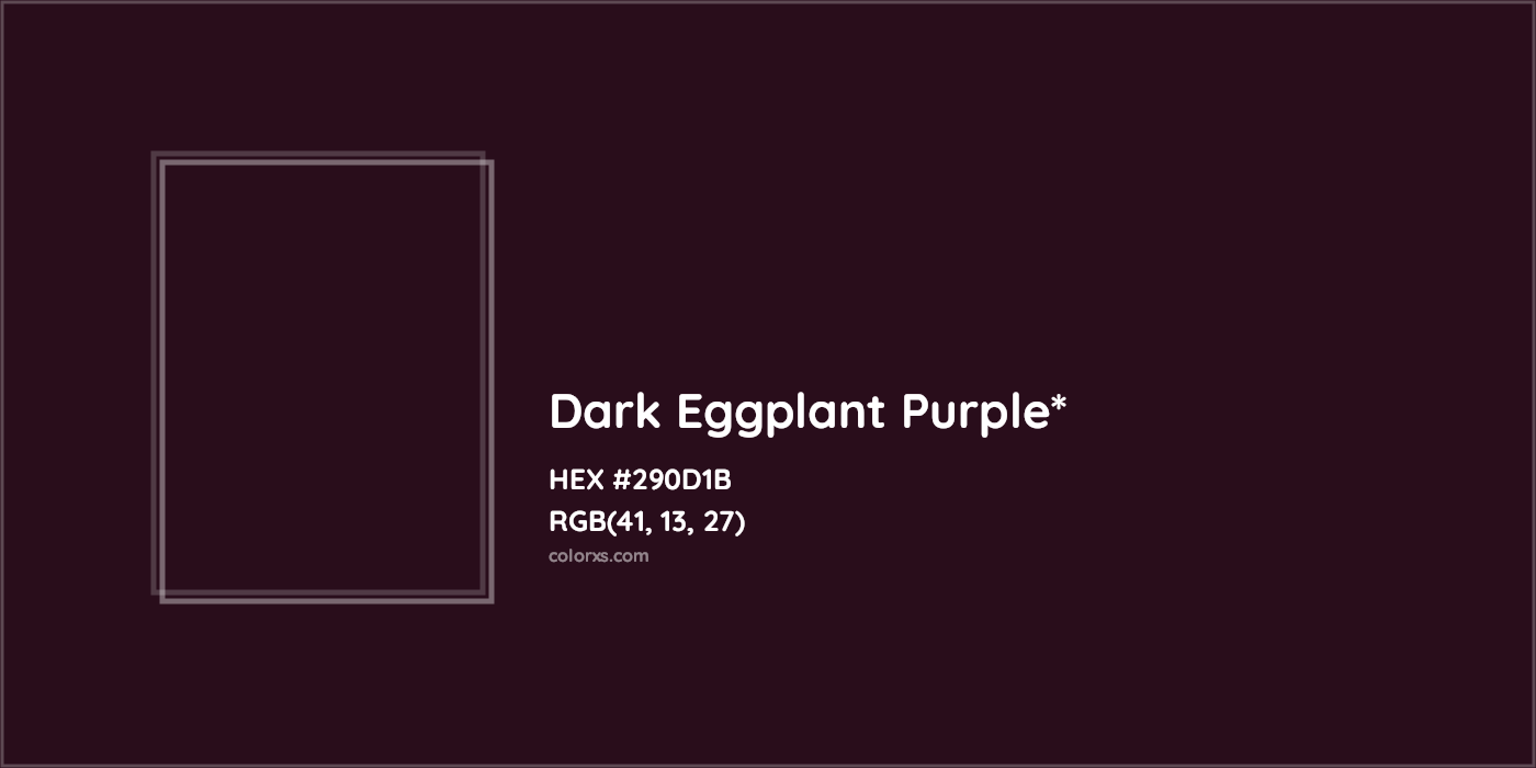 HEX #290D1B Color Name, Color Code, Palettes, Similar Paints, Images