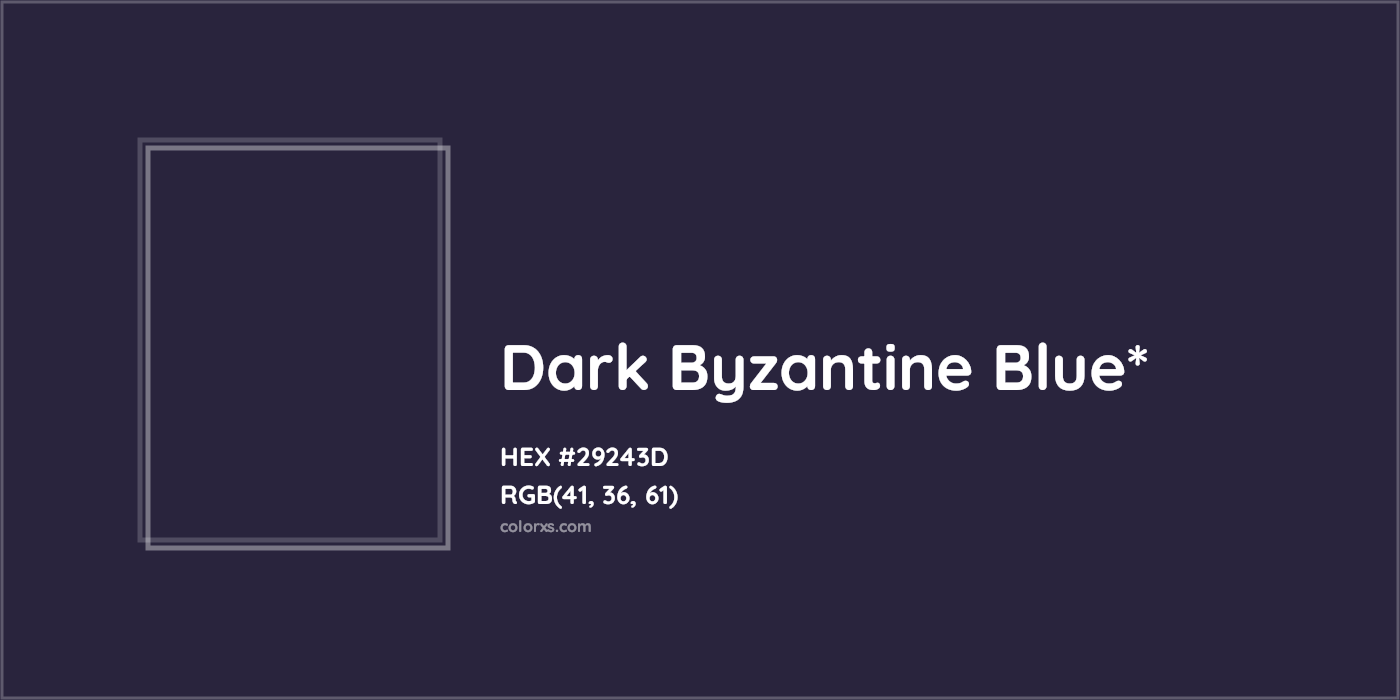 HEX #29243D Color Name, Color Code, Palettes, Similar Paints, Images