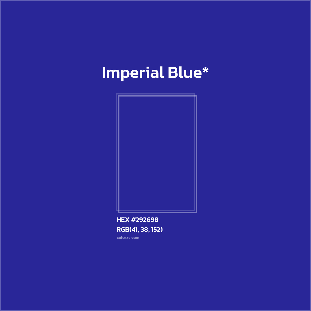 HEX #292698 Color Name, Color Code, Palettes, Similar Paints, Images