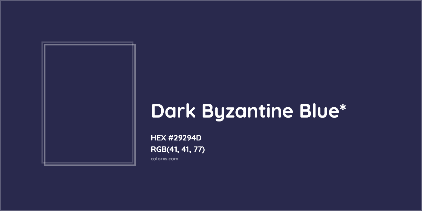 HEX #29294D Color Name, Color Code, Palettes, Similar Paints, Images