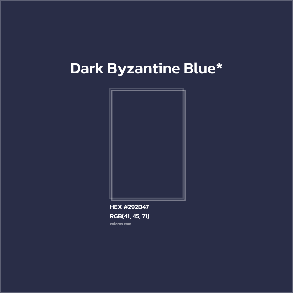 HEX #292D47 Color Name, Color Code, Palettes, Similar Paints, Images