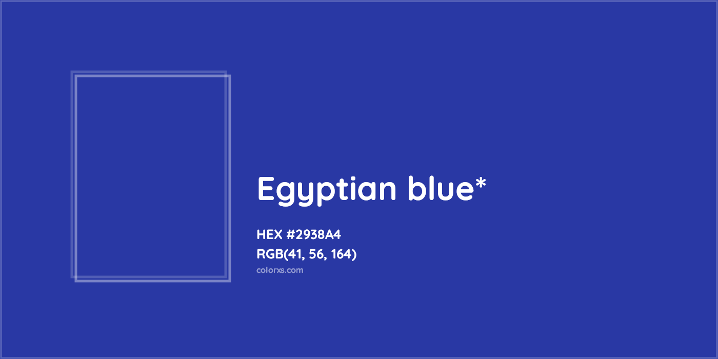 HEX #2938A4 Color Name, Color Code, Palettes, Similar Paints, Images