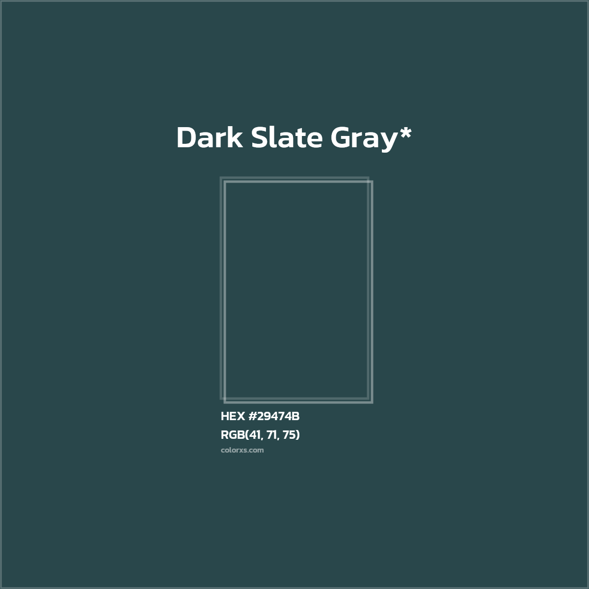HEX #29474B Color Name, Color Code, Palettes, Similar Paints, Images