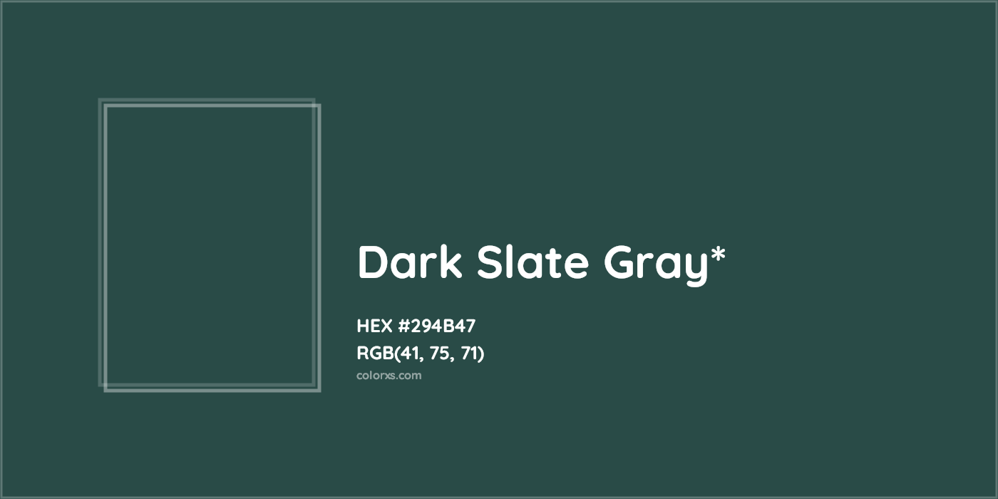 HEX #294B47 Color Name, Color Code, Palettes, Similar Paints, Images