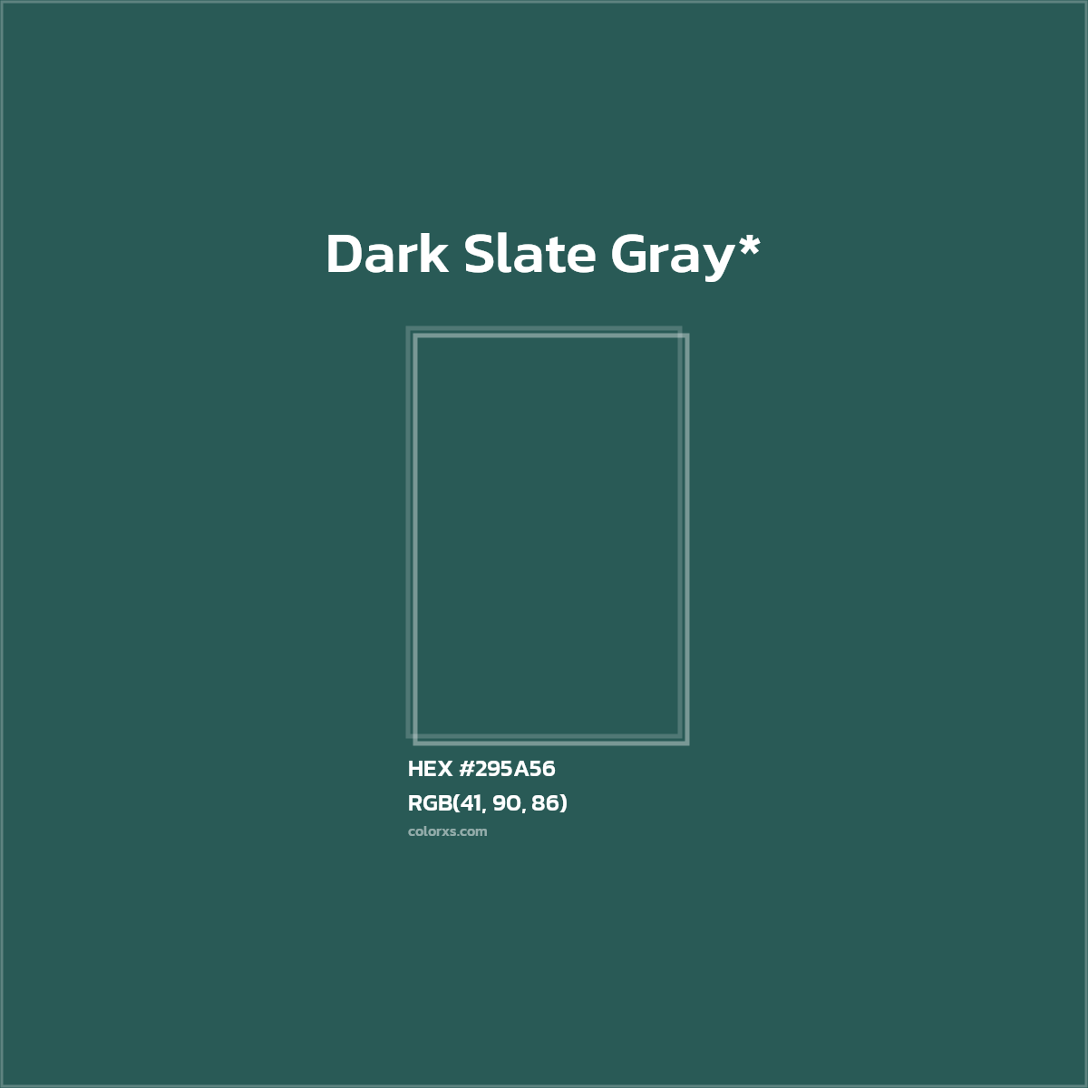 HEX #295A56 Color Name, Color Code, Palettes, Similar Paints, Images