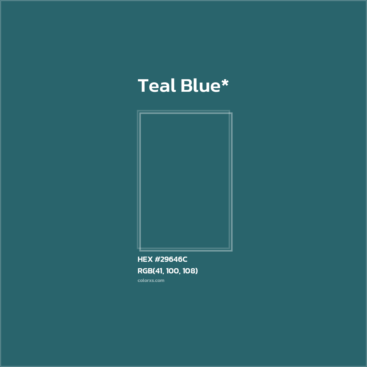 HEX #29646C Color Name, Color Code, Palettes, Similar Paints, Images