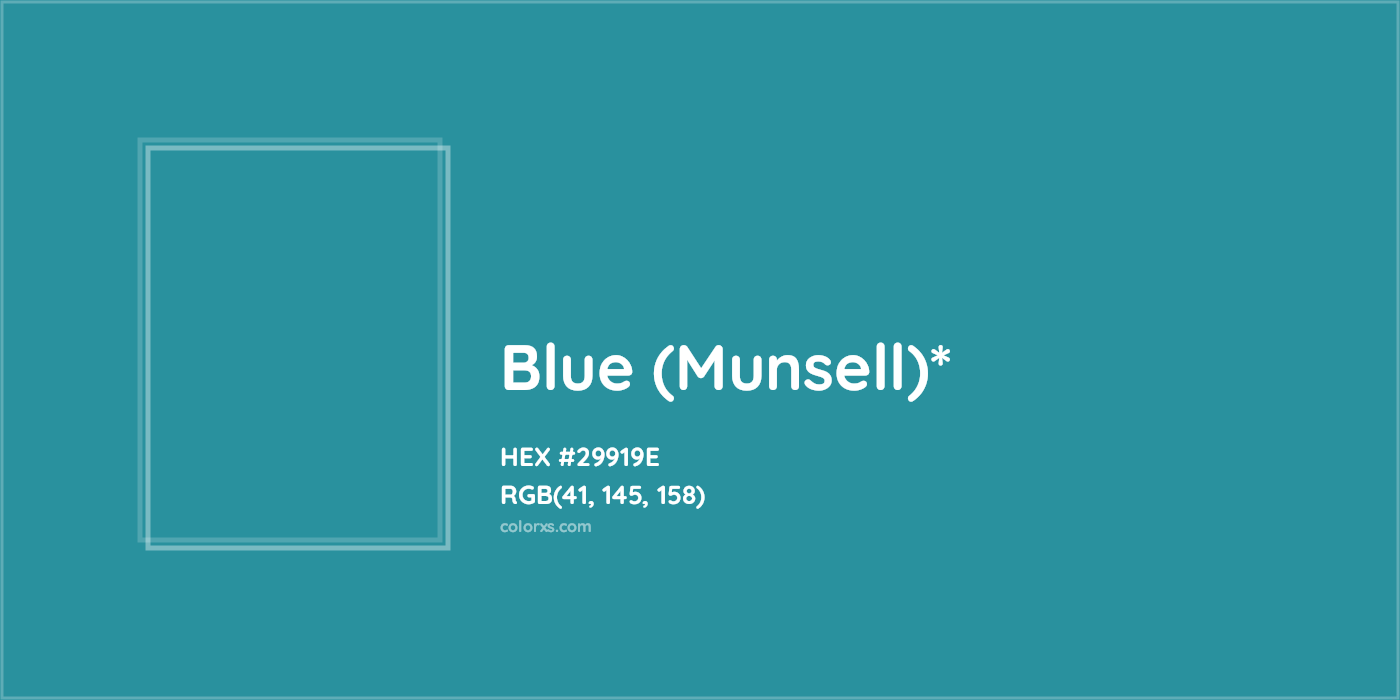 HEX #29919E Color Name, Color Code, Palettes, Similar Paints, Images
