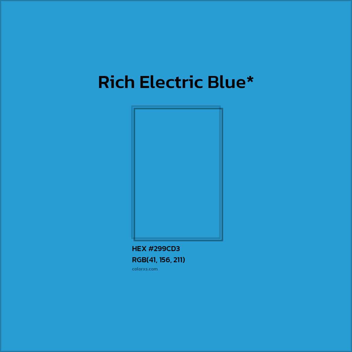 HEX #299CD3 Color Name, Color Code, Palettes, Similar Paints, Images