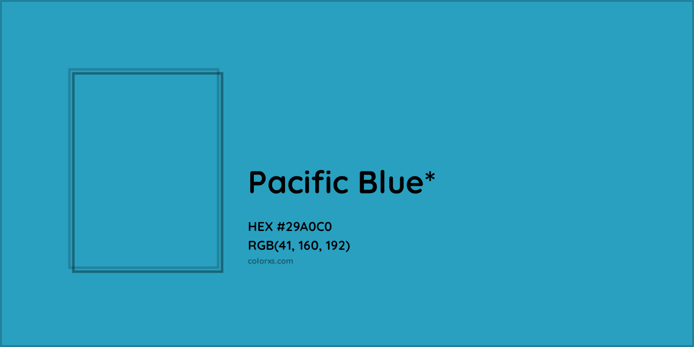 HEX #29A0C0 Color Name, Color Code, Palettes, Similar Paints, Images