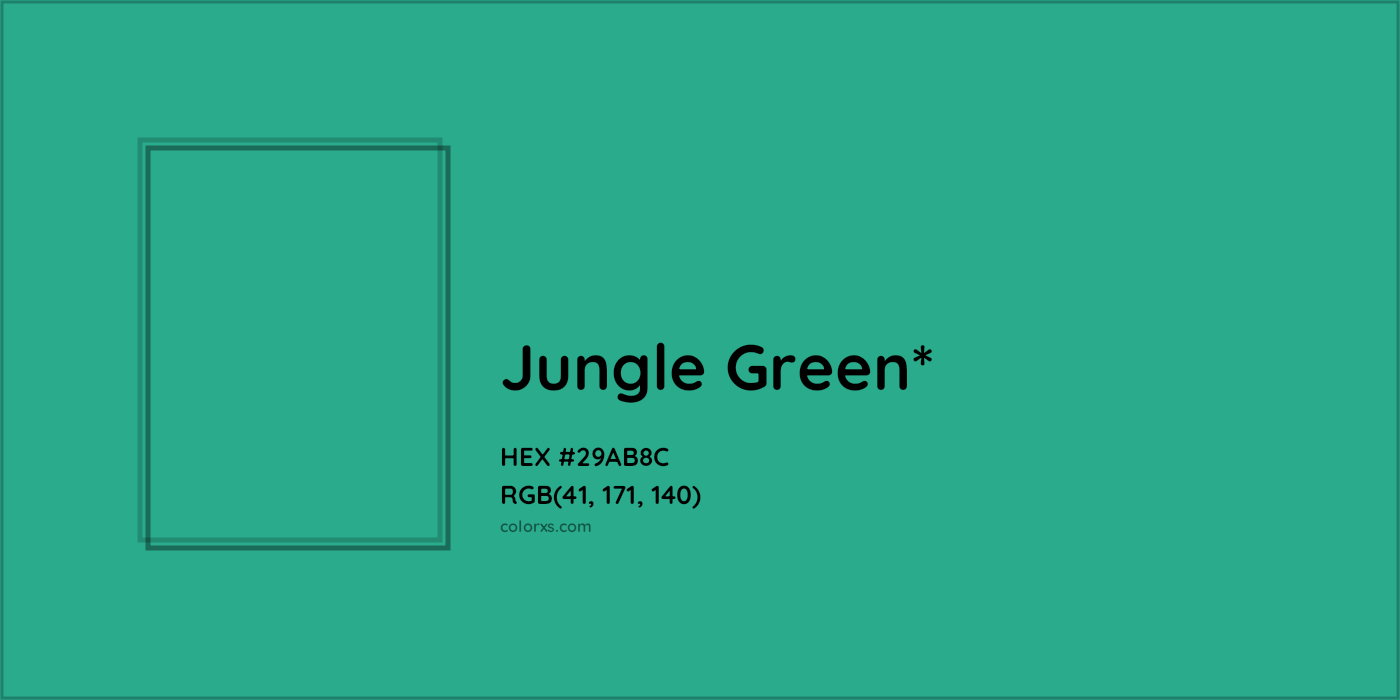 HEX #29AB8C Color Name, Color Code, Palettes, Similar Paints, Images
