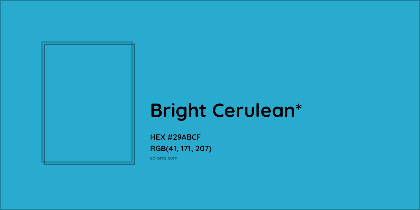 HEX #29ABCF Color Name, Color Code, Palettes, Similar Paints, Images