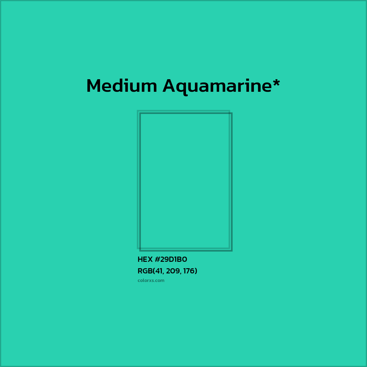 HEX #29D1B0 Color Name, Color Code, Palettes, Similar Paints, Images