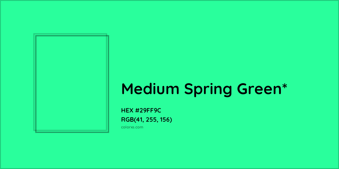 HEX #29FF9C Color Name, Color Code, Palettes, Similar Paints, Images