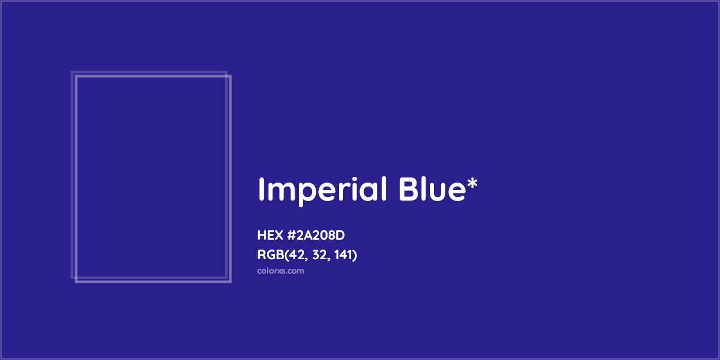 HEX #2A208D Color Name, Color Code, Palettes, Similar Paints, Images