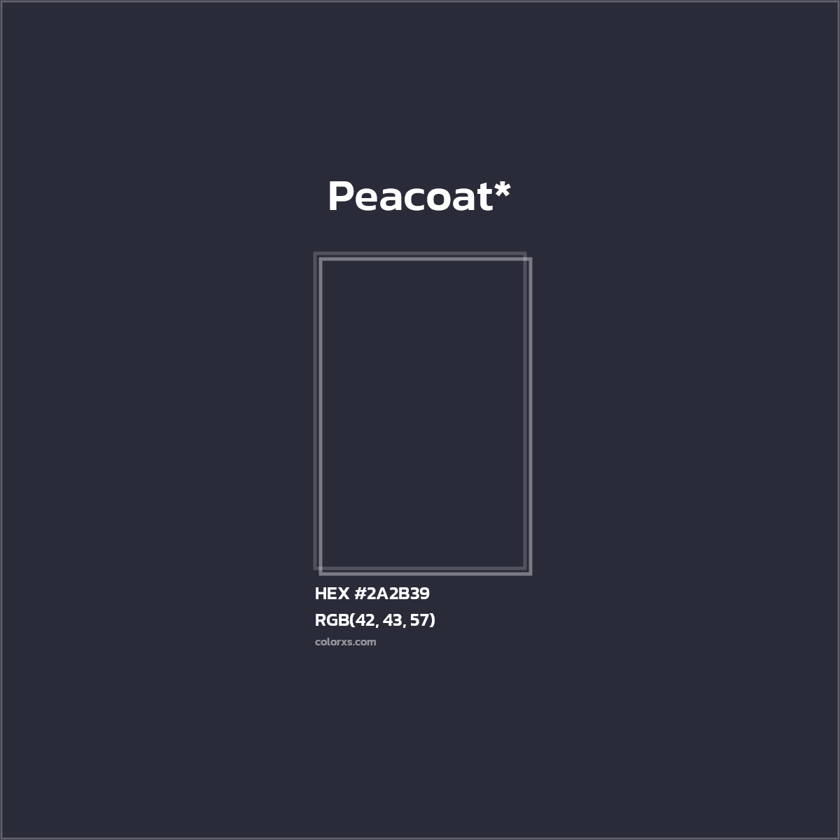 HEX #2A2B39 Color Name, Color Code, Palettes, Similar Paints, Images
