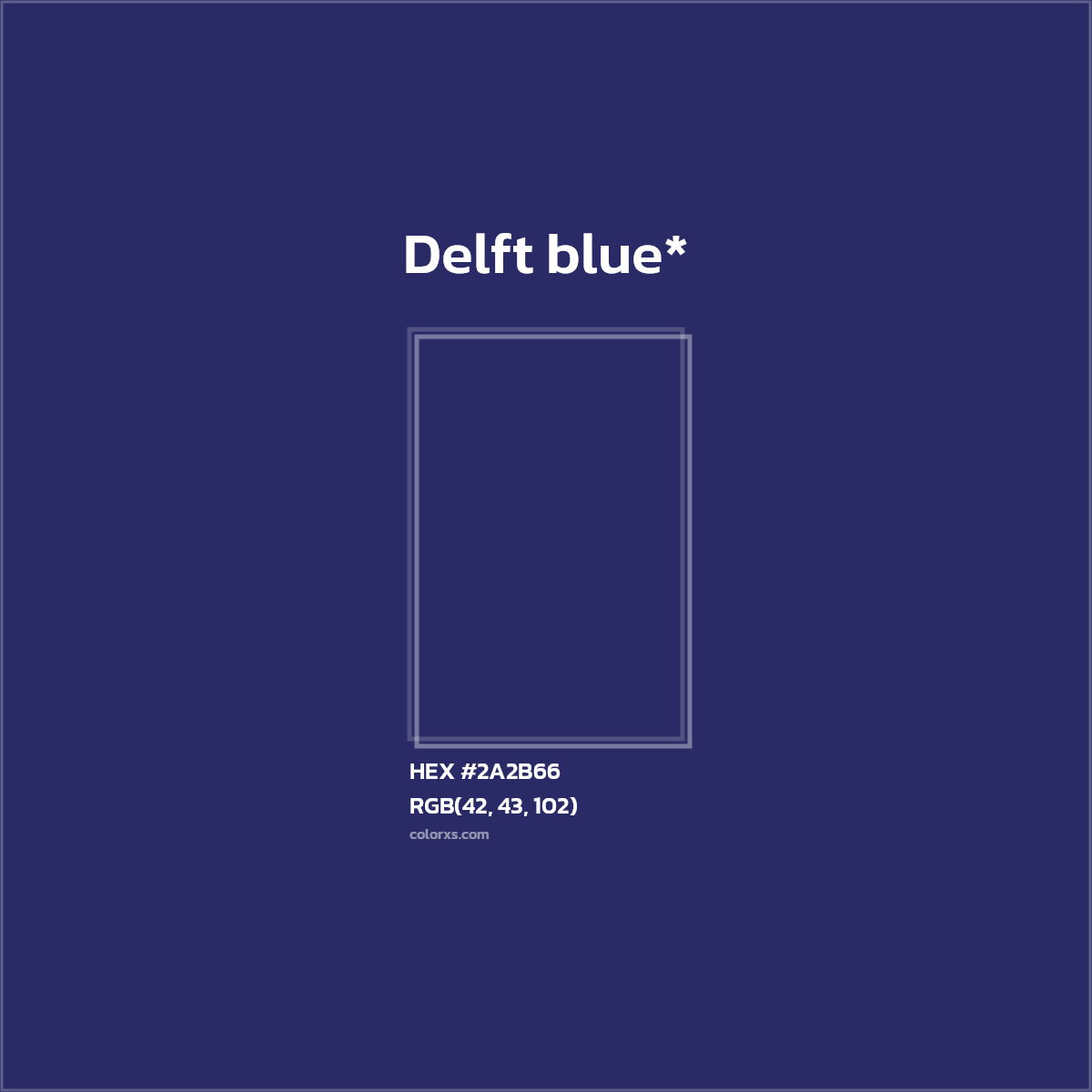 HEX #2A2B66 Color Name, Color Code, Palettes, Similar Paints, Images