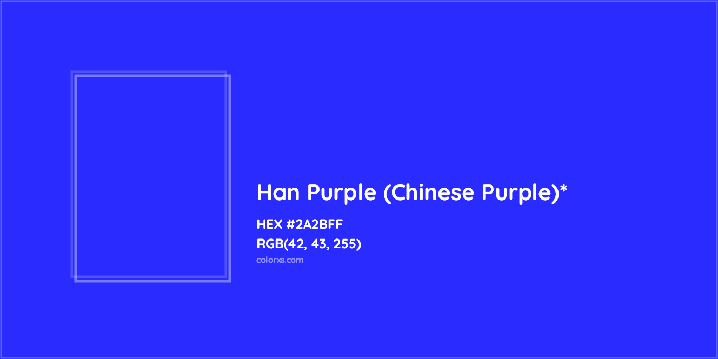 HEX #2A2BFF Color Name, Color Code, Palettes, Similar Paints, Images
