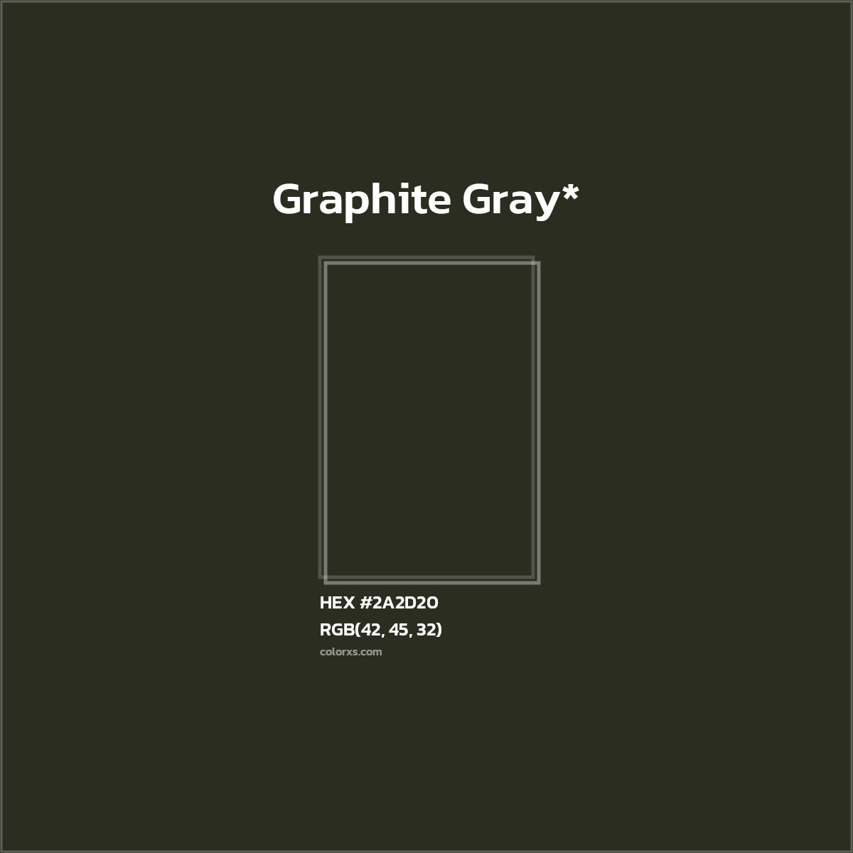 HEX #2A2D20 Color Name, Color Code, Palettes, Similar Paints, Images