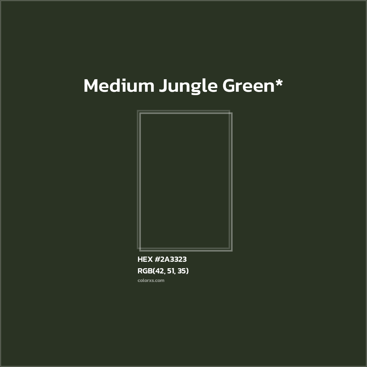 HEX #2A3323 Color Name, Color Code, Palettes, Similar Paints, Images