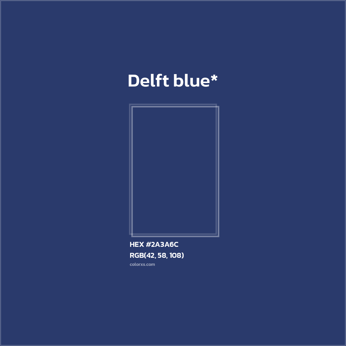 HEX #2A3A6C Color Name, Color Code, Palettes, Similar Paints, Images