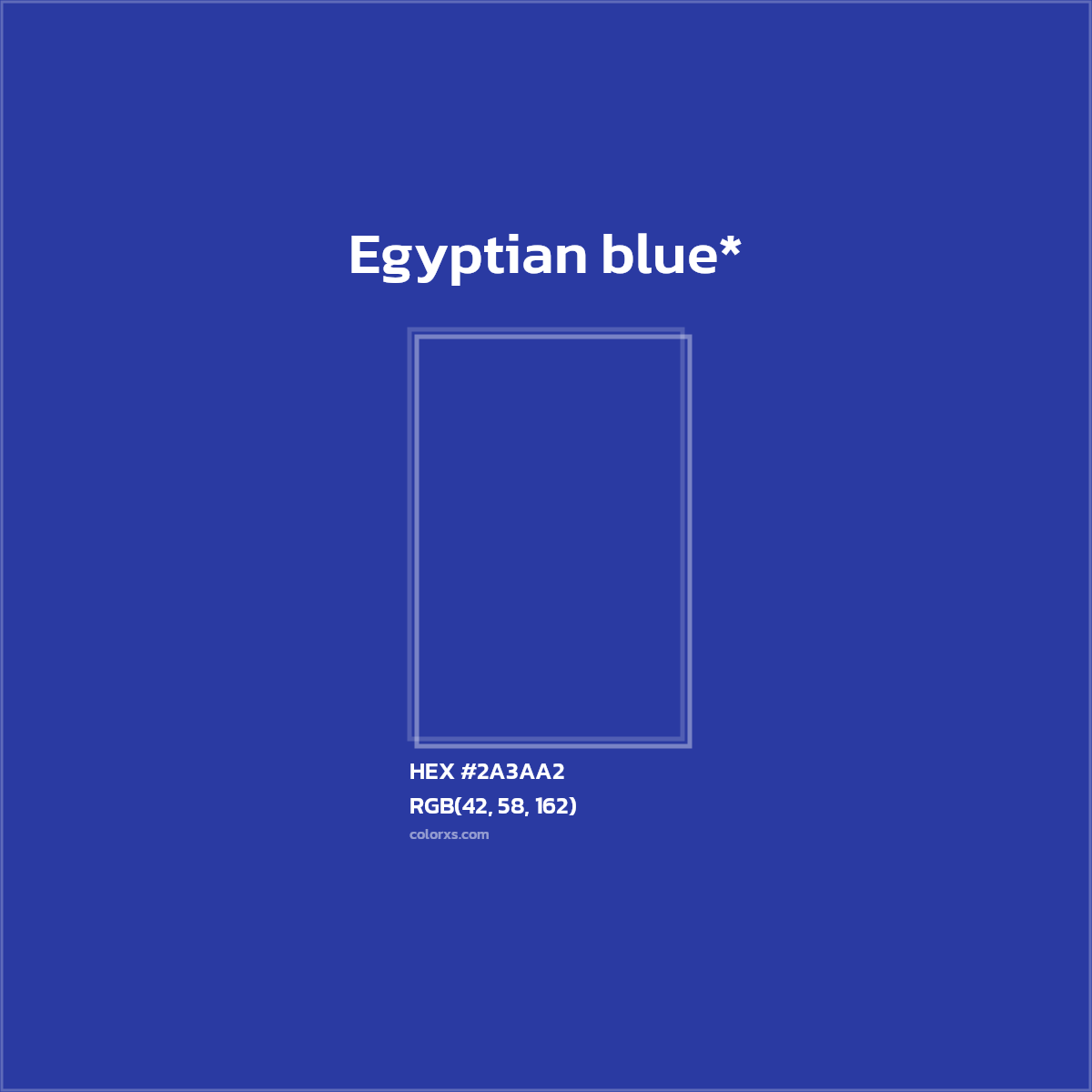 HEX #2A3AA2 Color Name, Color Code, Palettes, Similar Paints, Images