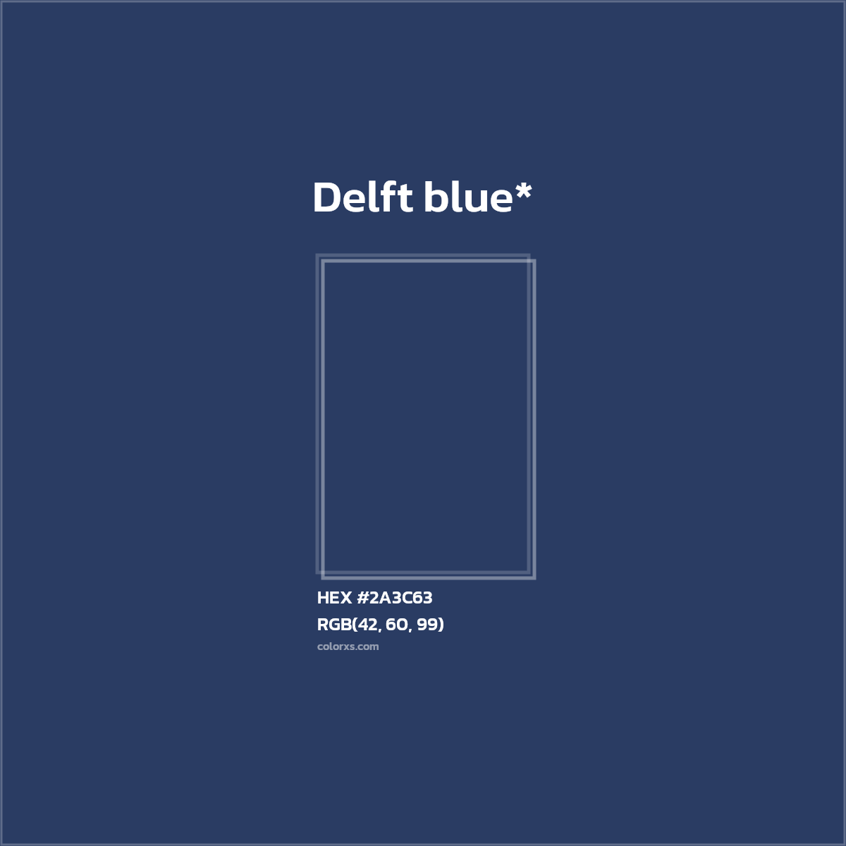 HEX #2A3C63 Color Name, Color Code, Palettes, Similar Paints, Images