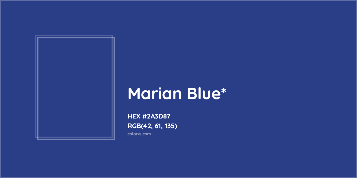 HEX #2A3D87 Color Name, Color Code, Palettes, Similar Paints, Images