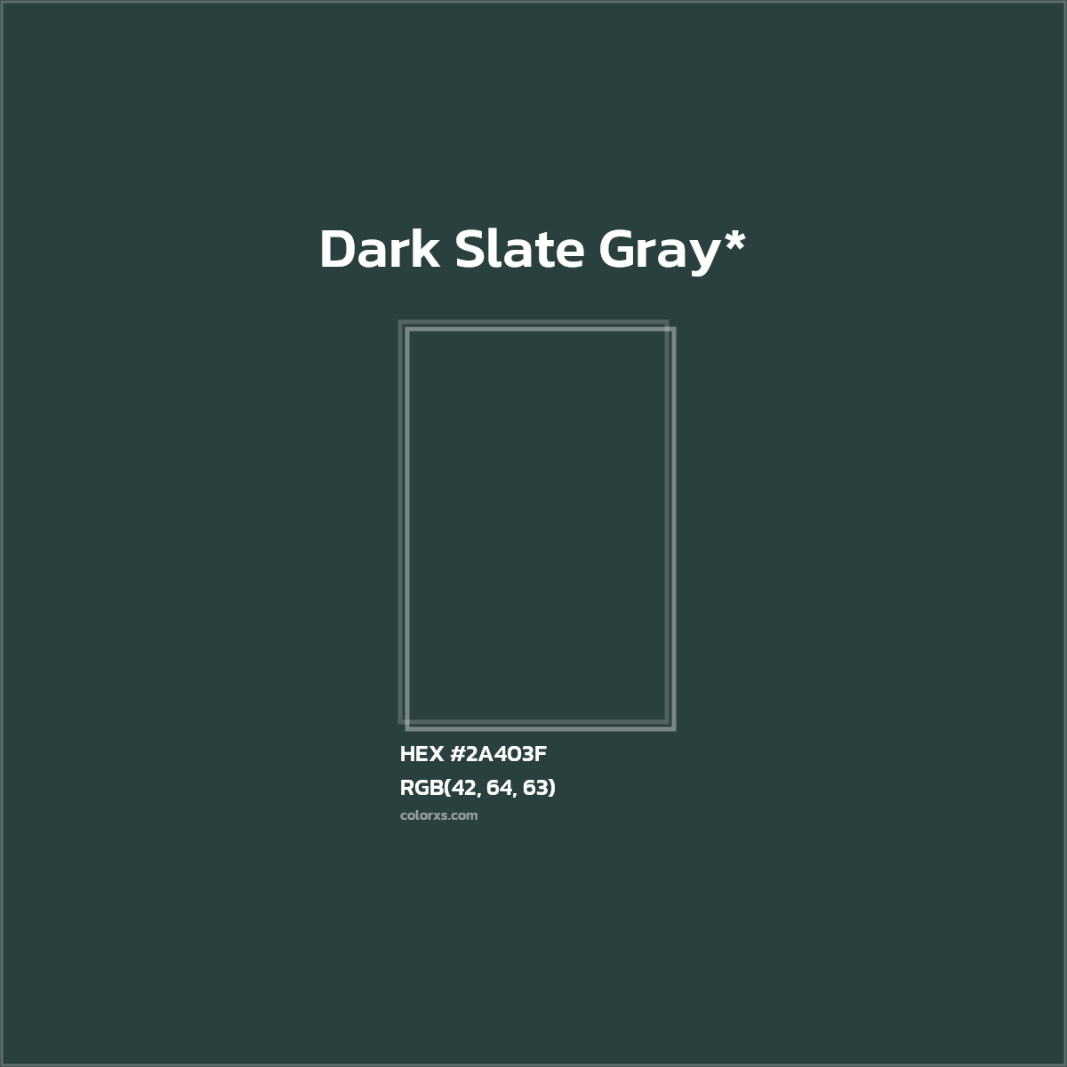 HEX #2A403F Color Name, Color Code, Palettes, Similar Paints, Images