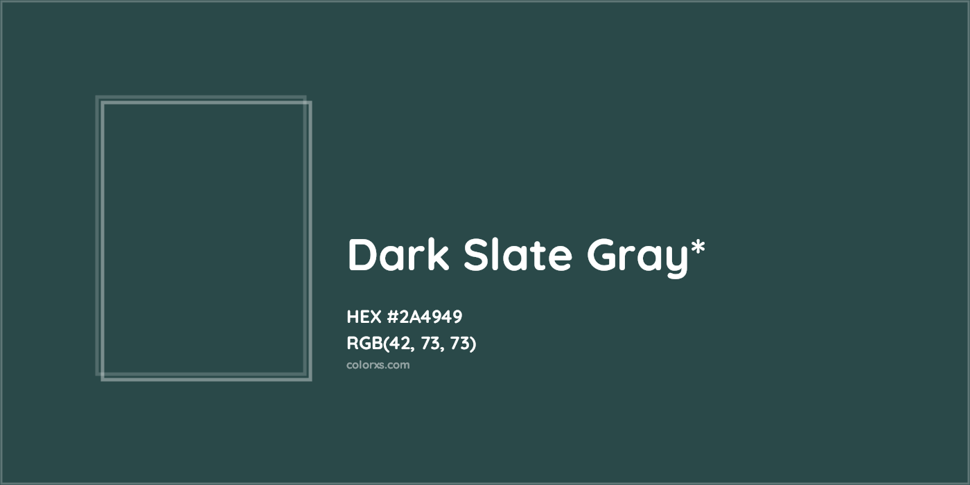 HEX #2A4949 Color Name, Color Code, Palettes, Similar Paints, Images