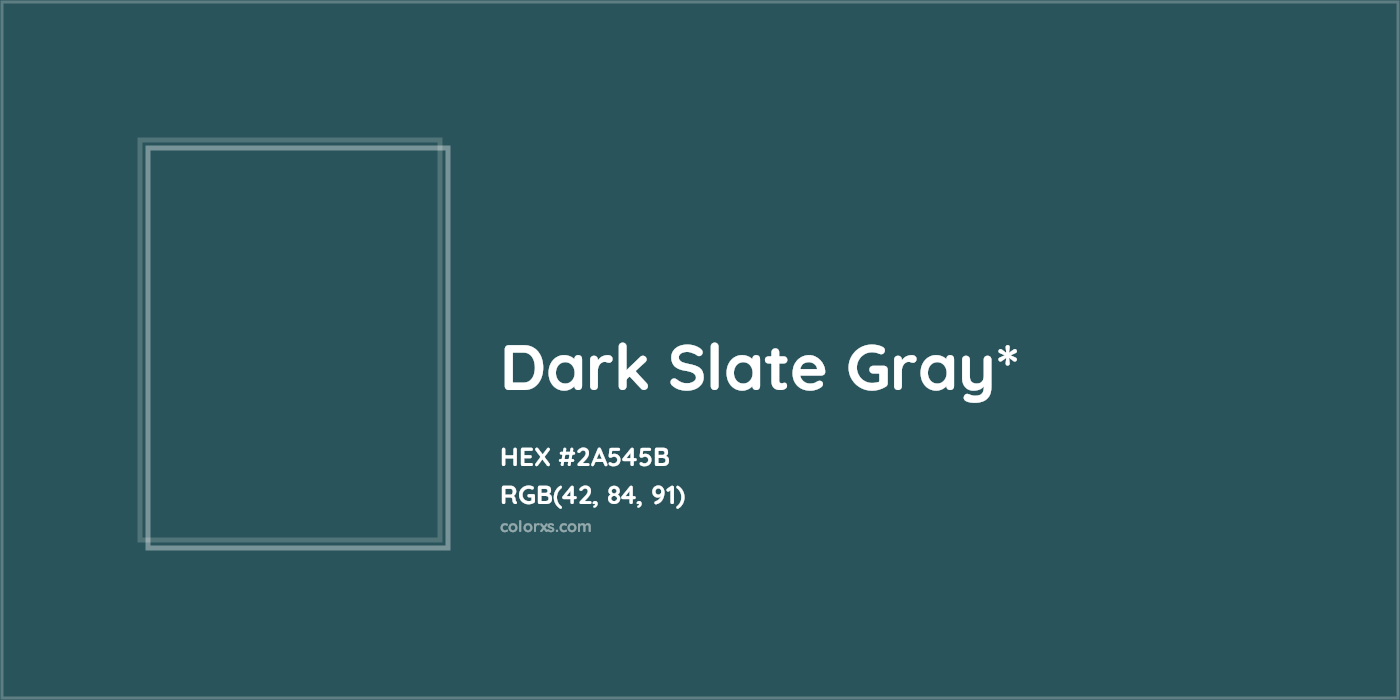 HEX #2A545B Color Name, Color Code, Palettes, Similar Paints, Images