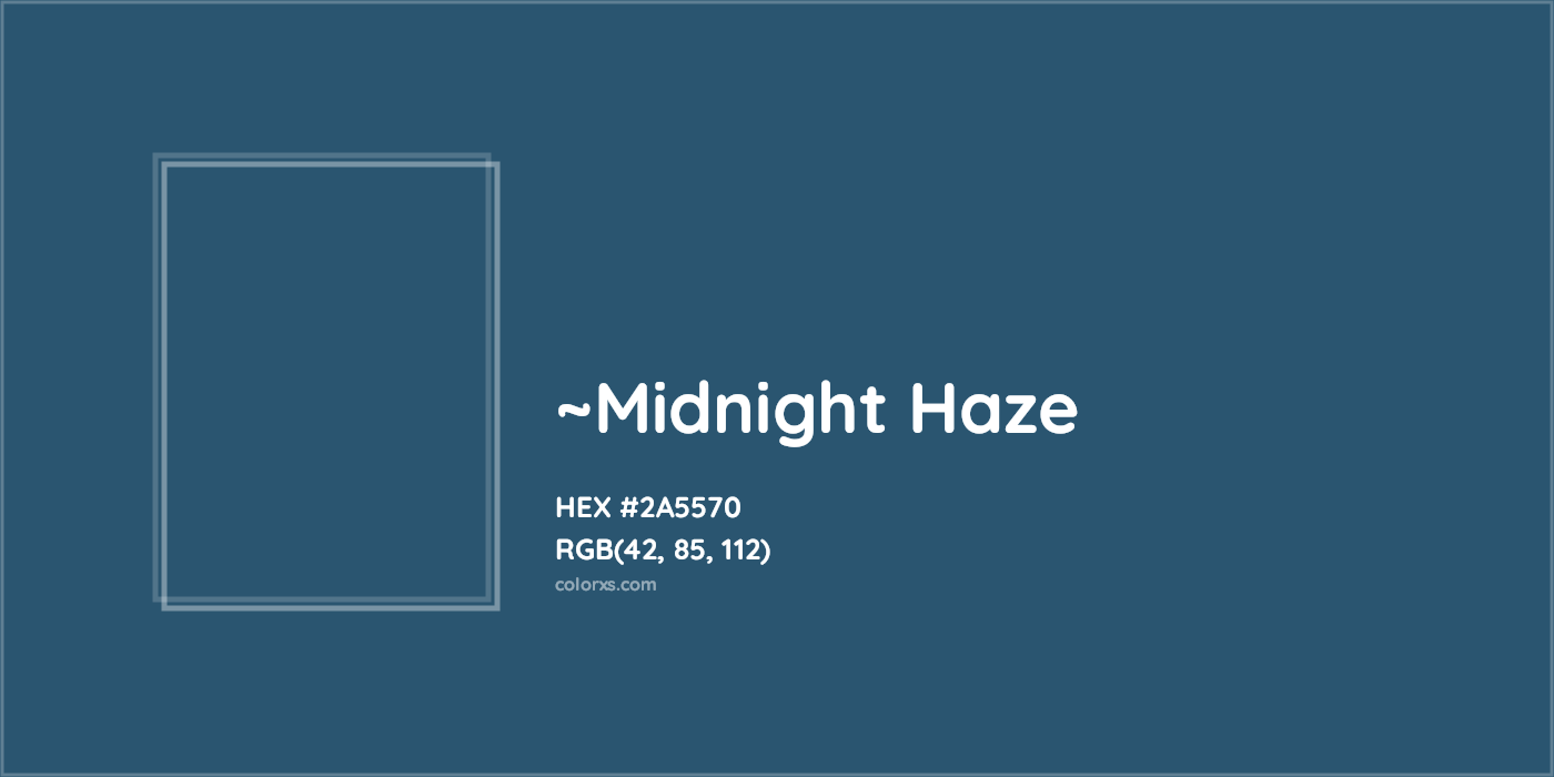 HEX #2A5570 Color Name, Color Code, Palettes, Similar Paints, Images