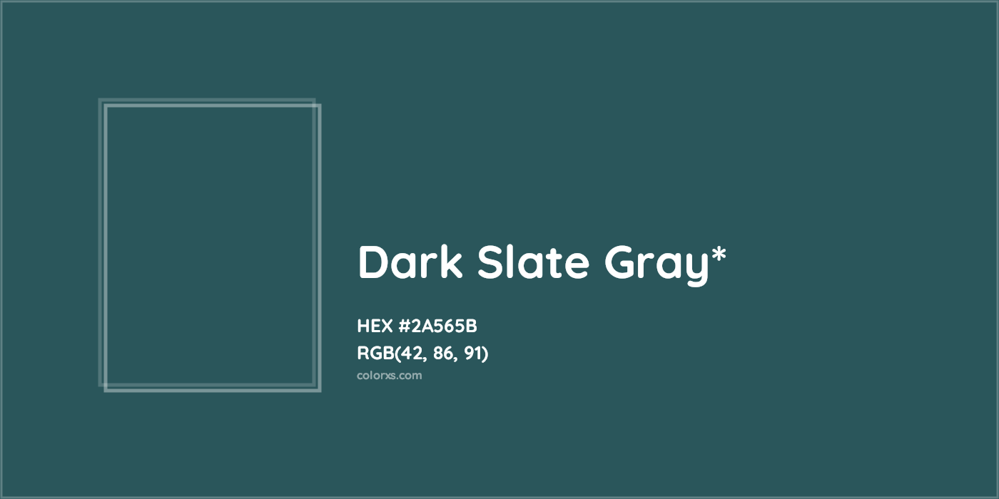 HEX #2A565B Color Name, Color Code, Palettes, Similar Paints, Images