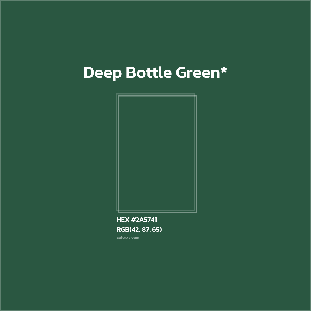 HEX #2A5741 Color Name, Color Code, Palettes, Similar Paints, Images