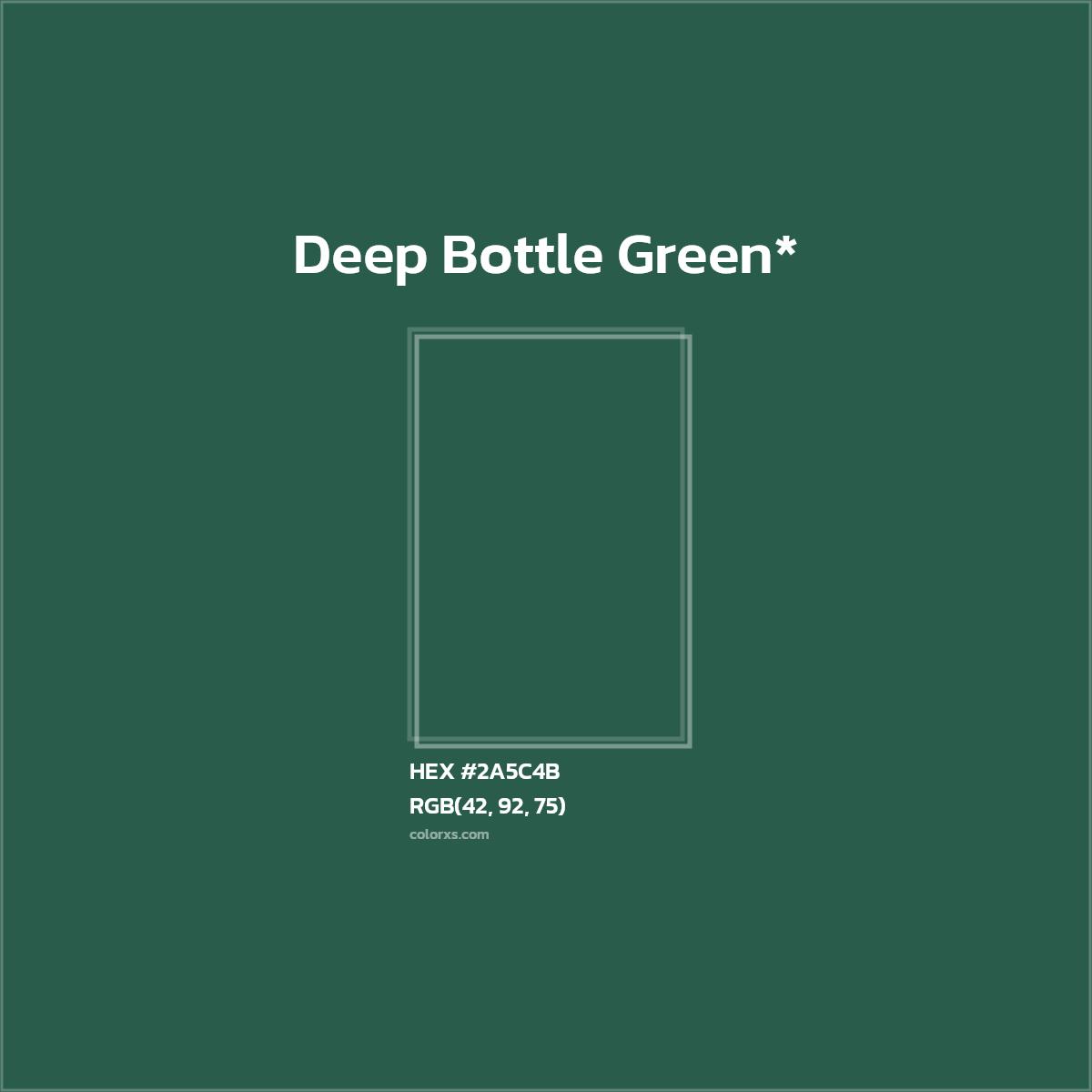 HEX #2A5C4B Color Name, Color Code, Palettes, Similar Paints, Images