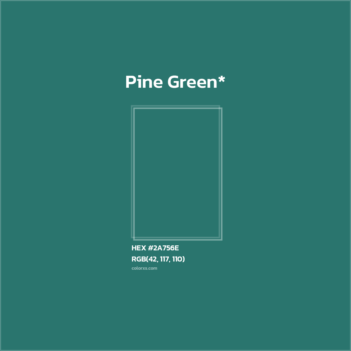 HEX #2A756E Color Name, Color Code, Palettes, Similar Paints, Images