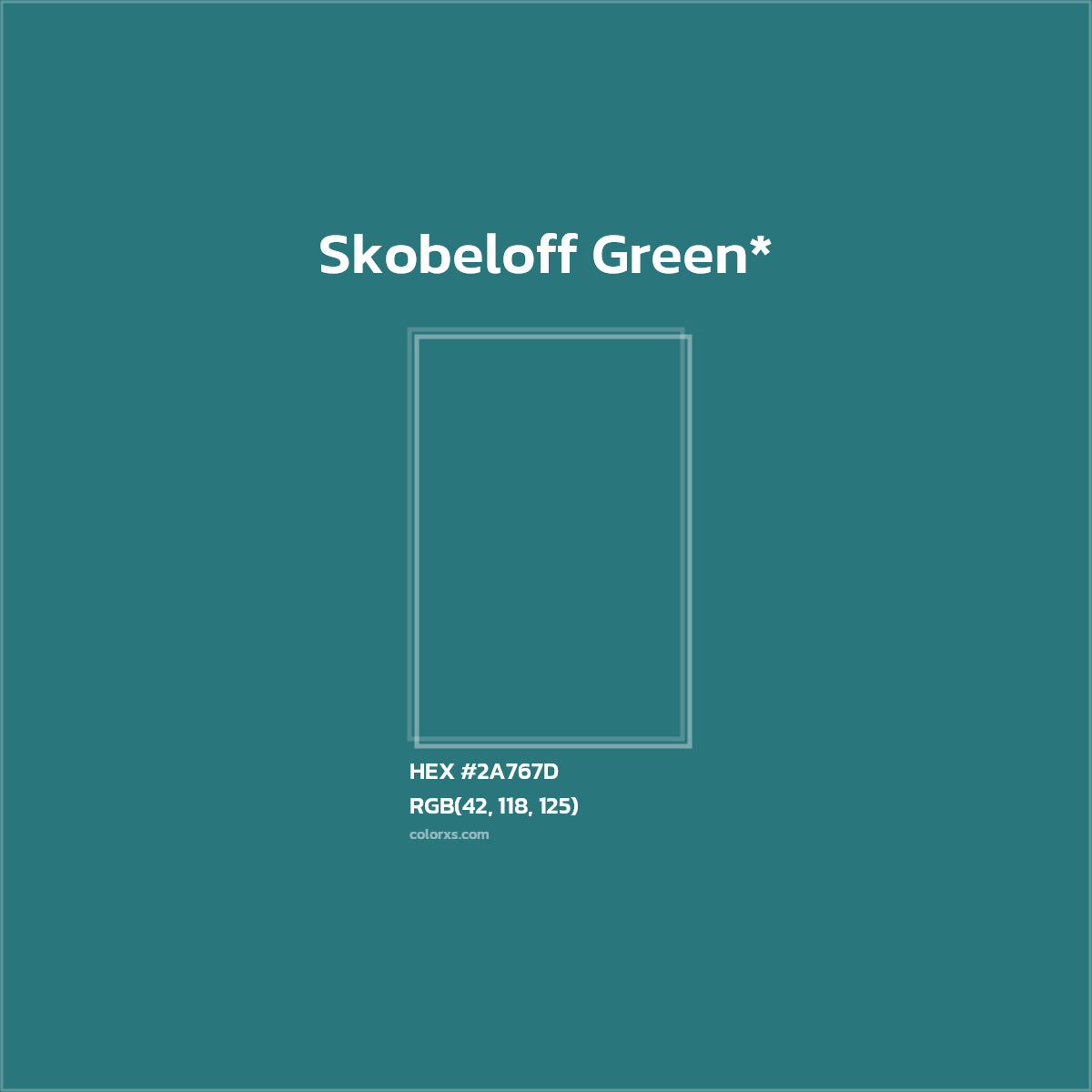 HEX #2A767D Color Name, Color Code, Palettes, Similar Paints, Images