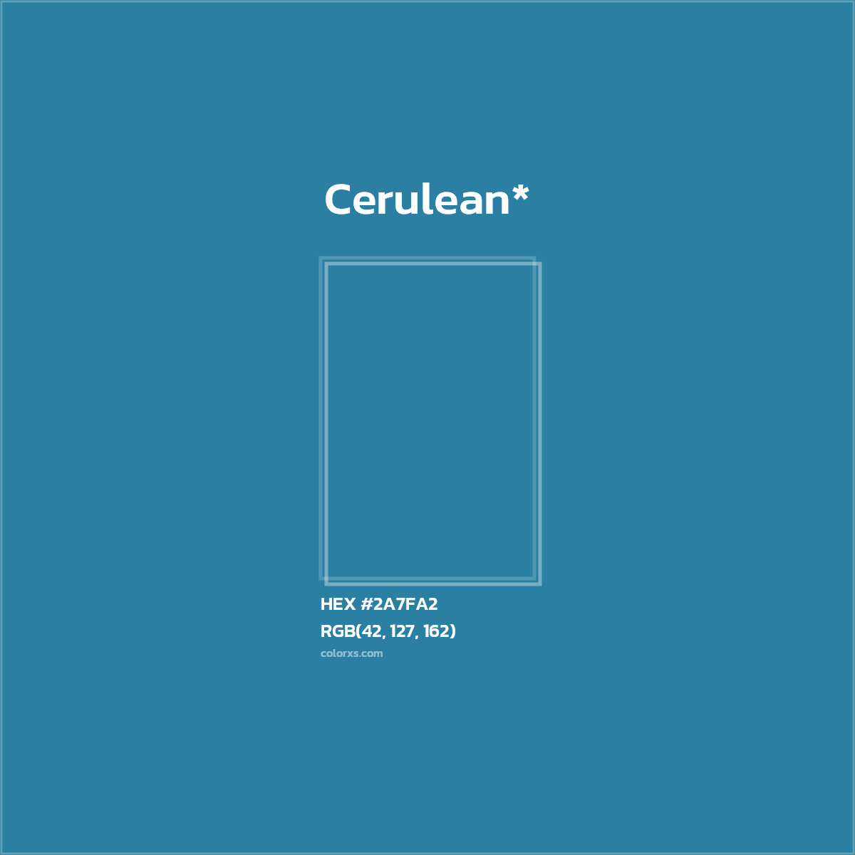 HEX #2A7FA2 Color Name, Color Code, Palettes, Similar Paints, Images
