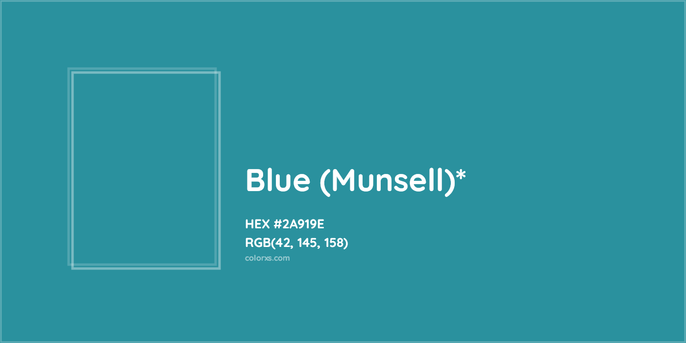 HEX #2A919E Color Name, Color Code, Palettes, Similar Paints, Images