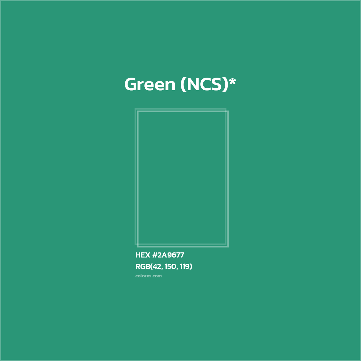 HEX #2A9677 Color Name, Color Code, Palettes, Similar Paints, Images
