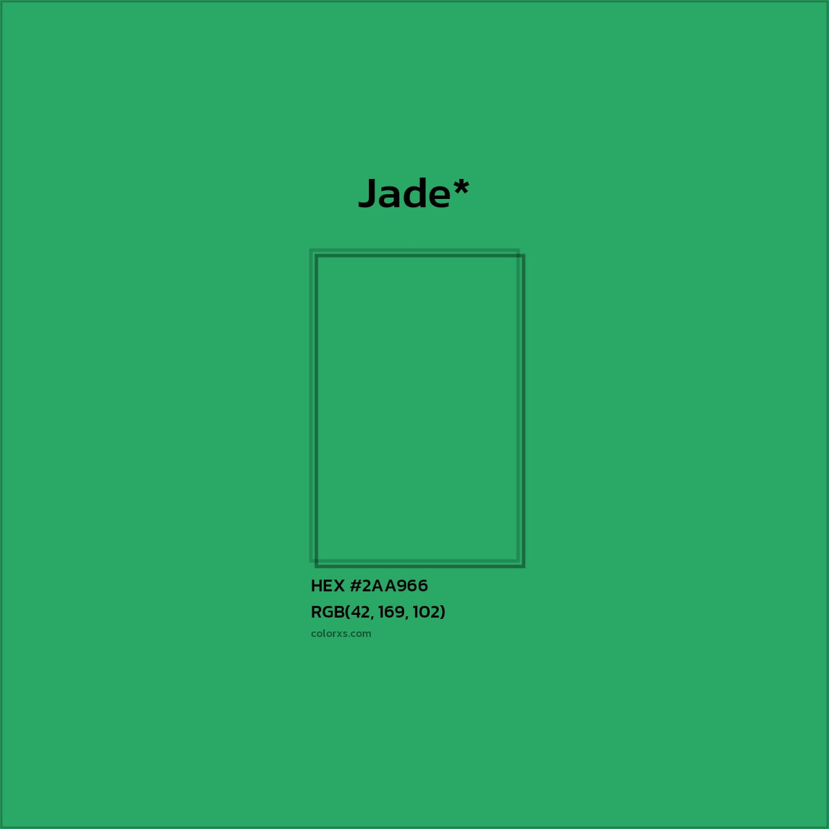 HEX #2AA966 Color Name, Color Code, Palettes, Similar Paints, Images